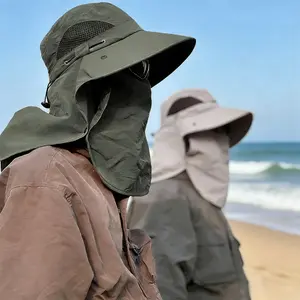 Spring/Summer Fisherman's Hat Detachable Outdoor Fishing Face Covering Neck Protection Sun Hat