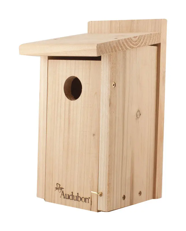 212 MAIN Audubon 8914855 Red Cedar Wood Bird House, Natural Finish, 12x6.25x7.5 in, 12 in. Height, 2.4 lbs, Bluebird Nest Spot (Pet Supplies - Bird Cages & Accessories), 6.25 In. Width