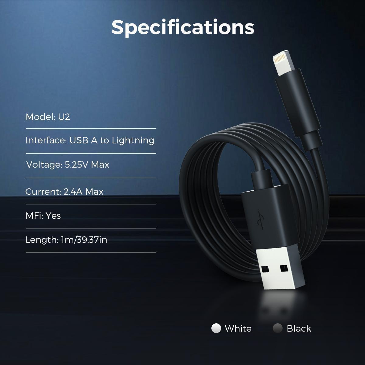 【U1-U4】MIRO Data Cables – Fast Charging for Apple & Type-C Devices, MFi & Smart Chip Protection – Home, Office, Travel Convenience, Quick Power, Ideal Gift for Students, Tech Enthusiasts & Office Workers
