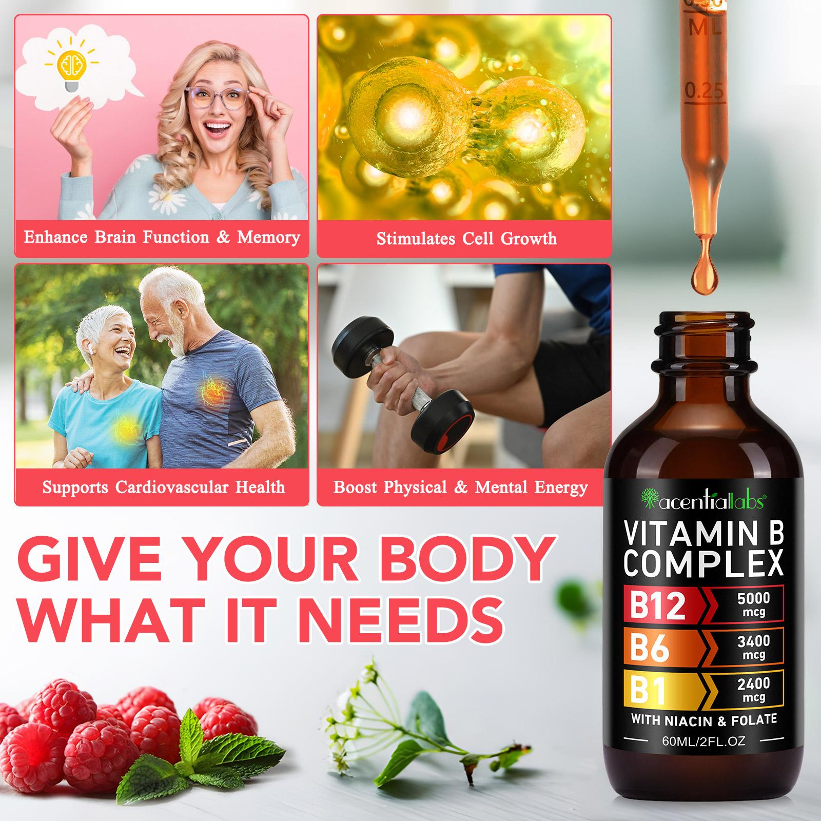 [NEW] Vitamin B12 B6 Wellness Duo - 5000mcg Methylcobalamin Liquid ...