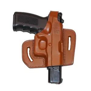 2 Slot Pancake Leather Holster, Fits Colt Kimber Ruger Springfield Taurus 1911, Open-end Thumb Break RH Handmade! (ALIS344)