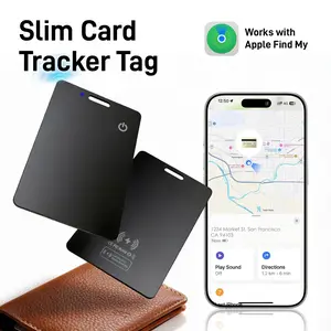 Ultra-Thin Wallet Tracker Card for iOS |  Wireless charging Smart Locator | Works with Apple Find My