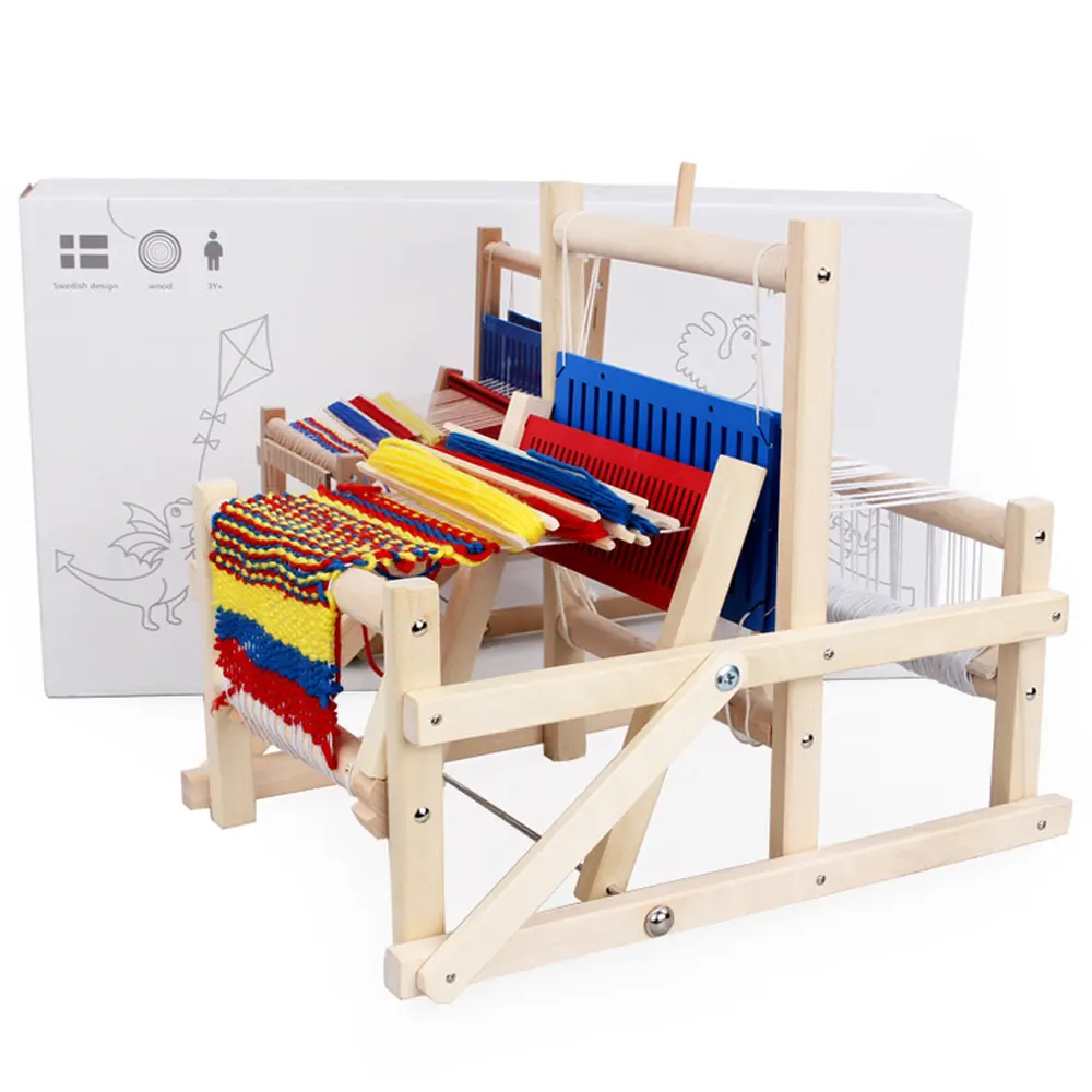 Wooden Multi-Craft Weaving Loom,Wooden Spinning Loom,DIY Handcrafted Knitting Weaving Machine for Adult,Educational Intellectual Craft,Ideal for DIY Projects Sewing Handmade