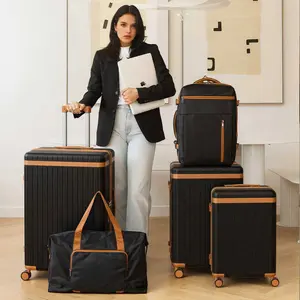 5PCS Luggage Set 20/24/28" Max Capacity PC Hardshell Suitcase  TSA Lock & 360° Spinner Wheels, w/Duffle Bag & Backpack | Lightweight Durable | Travel, Daily Use, Back to School, Gift | Family Trips, Student Moves, Weekend Getaways  Scratch & Impact-Proof