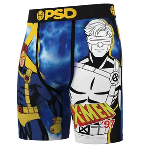 PSD Mens X-Men Boxer Briefs - Standard Length 7 Inch Inseam, Soft and Breathable Poly Blend Fabric