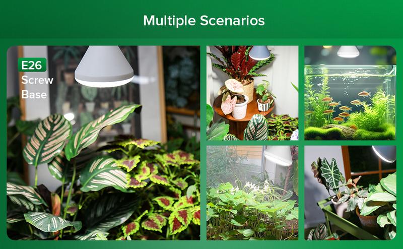 SANSI 24W Equivalent to 250W LED Grow Light Bulb, 3000K+5000K+660nm+730nm Specialty Spectrum, with Samsung LM301B Diodes，IP54 Waterproof Grow Light for Indoor Outdoor Plants