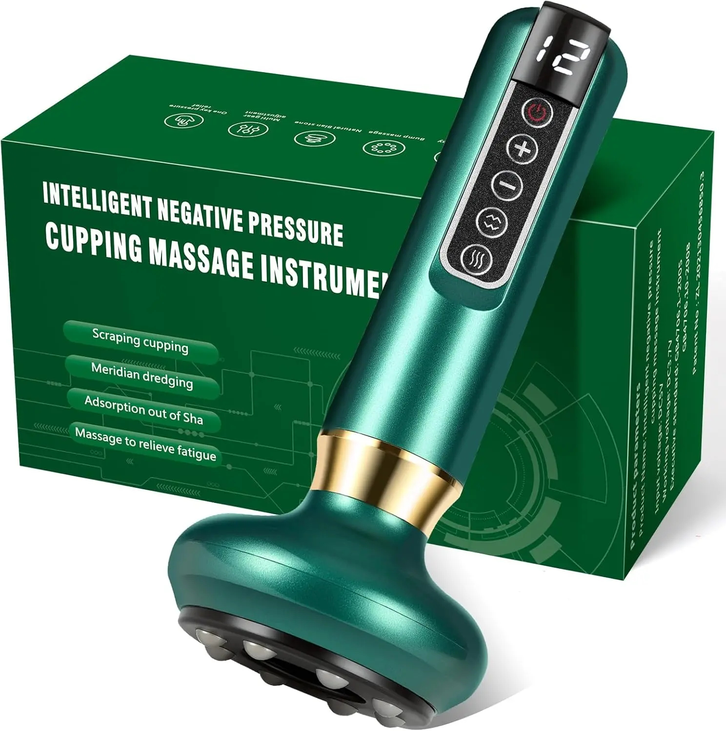Electric Cupping Massager Set, Battery-Powered Professional Body Massage Tool with Accessories for Self-Care and Back Relief for Adults