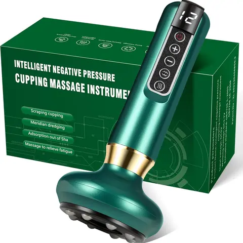 Professional Cordless Cupping Massage Kit for Adults - ABS Plastic Negative Pressure Back Massagers, Battery-Powered Body Device with Accessories for Fatigue Relief, Beauty & Self-Care