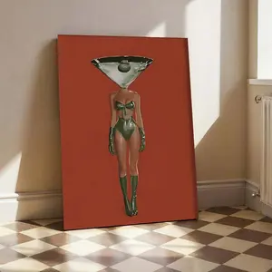 Dirty Martini Cocktail Vintage Art Print Retro Bar Cart Decor Cocktail Art Poster Woman Retro Drink Red Wall Art Aesthetic Room Decor