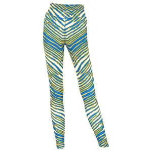 Zubaz NFL Women's  3 Color Zebra Leggings, Los Angeles Chargers
