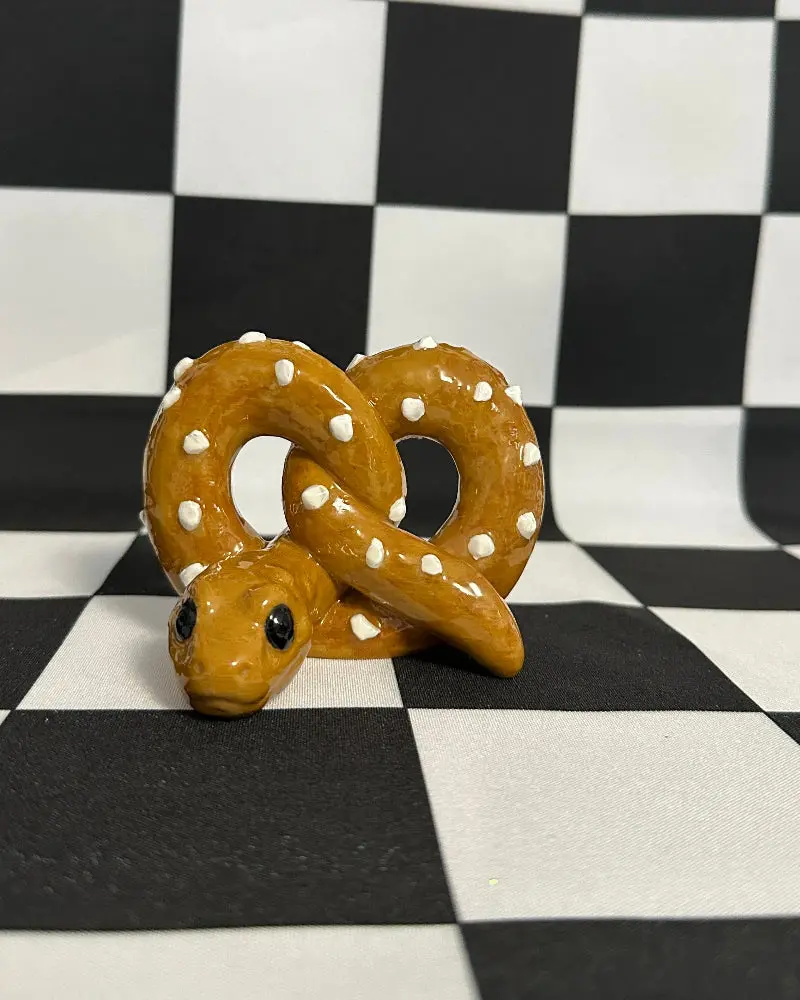 Kawaii Pretzel Snake Figurine