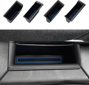 Door Side Storage Tray Organizer for 2019-2025 Dodge Ram 1500 Accessories, Front Rear Door Handle Storage Box Insert Tray Organizer Grab Handle Pocket Container 4PCS