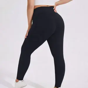 Plus Size Women’s High-Waisted Yoga Leggings for Running, Fitness & Outdoor Training