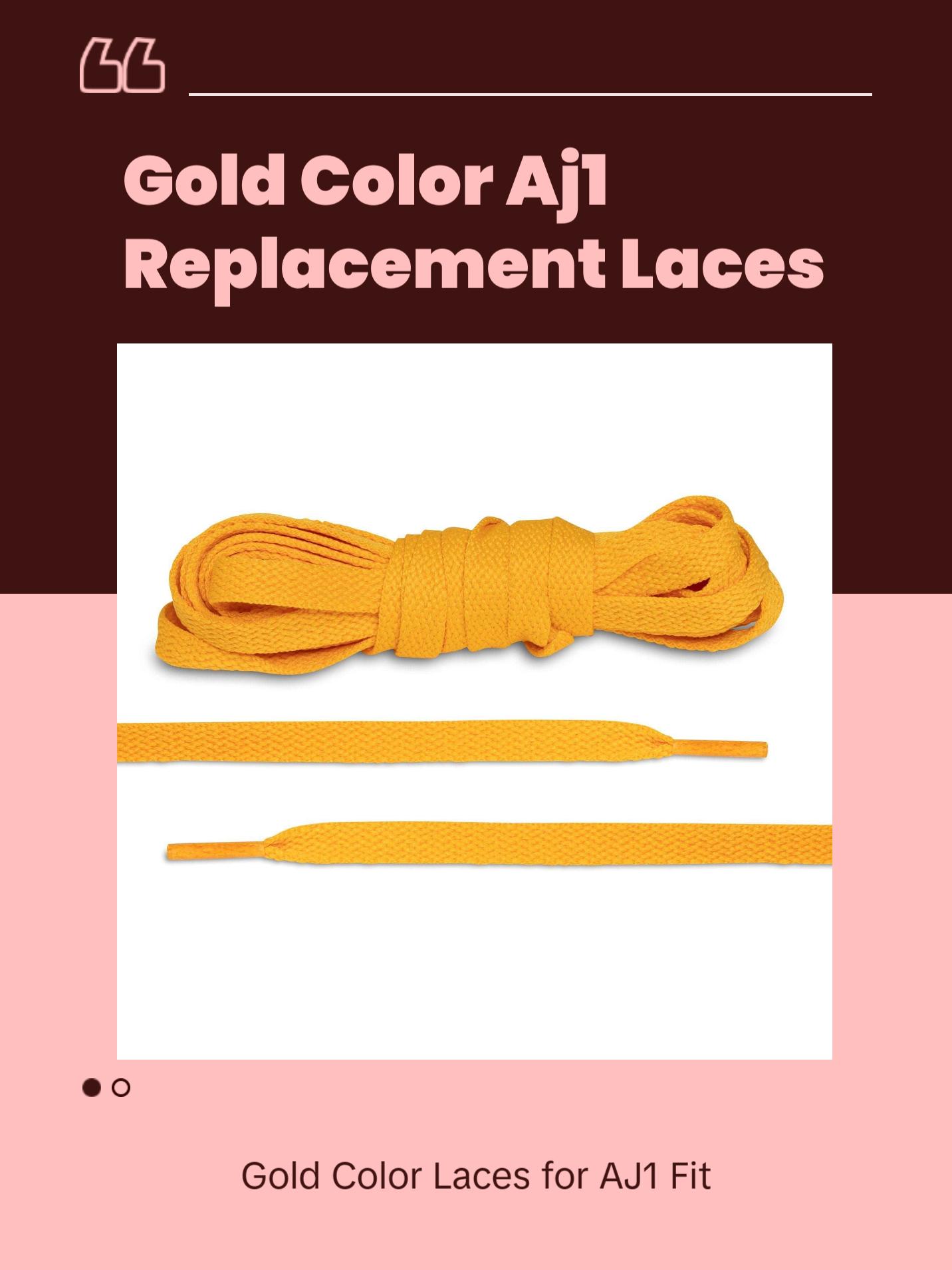 Gold Jordan 1 Replacement Shoelaces