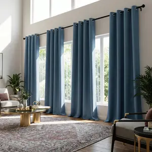 Cozy Curtain 4 Panels 52X95Inch Solid Blackout Curtains  100% Total Light Blocking Thermal Insulated Room Darkening Drapes For Windows Tv  Curtains Ft2599