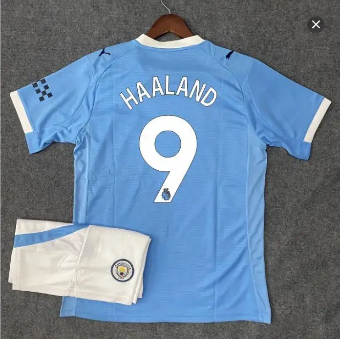 Unisex Soccer/Football Manchester City Team Haaland #9 Laliga 2026/27 Home Replica jersey