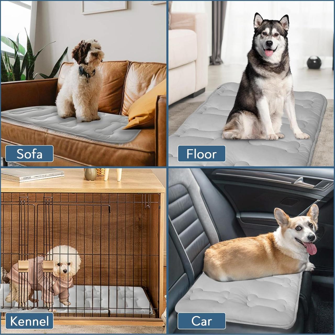 2PCs Cooling Pet Mat - Thickened Non-Slip Cooling Pad for Large Dogs Cats, Indoor Outdoor Portable Lightweight Pet Cooling Mats for Dog Bed Crate Tunk Camping, Durable Machine Washable, Grey Bones Pattern #TiktokShopSpringGlowUp 2PCs Cooling Pet Mat - Thickened Non-Slip Cooling Pad for Large Dogs Cats, Indoor Outdoor Portable Lightweight Pet Cooling Mats for Dog Bed Crate Tunk Camping, Durable Machine Washable, Grey Bones Pattern #TiktokShopSpringGlowUp