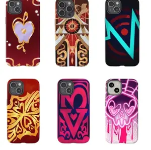 Spooky Hazbin Hotel Shockproof Tough Phone Case, Halloween Inspired Protective Cover for iPhone 11 12 13 14 15 16 17 Pro Max Plus