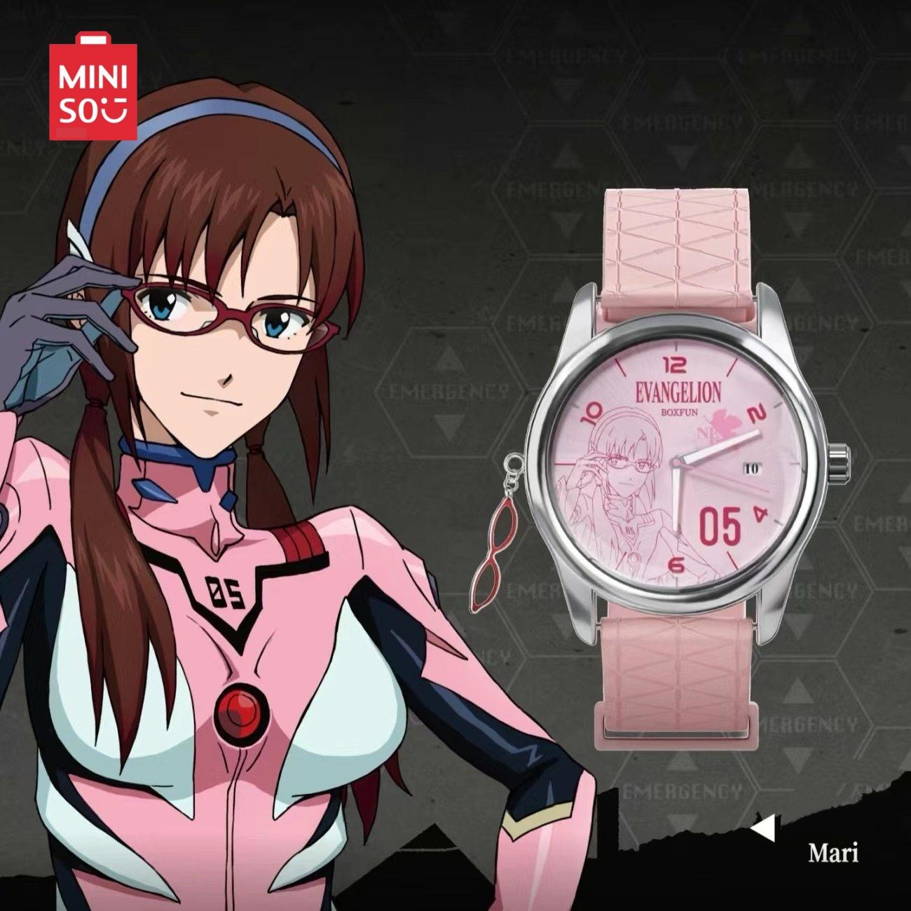 WEART Neon Genesis Evangelion Art Wearable Unisex Fashion Watch - Round Face, Daily Wear Accessory, Birthday Gift Ideas, Girlfriend Birthday Gift, Single Box Present for Teens, Back to School Surprise, Surprise Pack