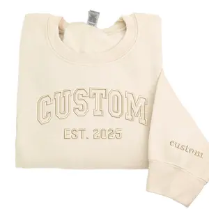 Custom Embroidered Sweatshirt – Personalized Gift Hoodie Crewneck for Everyone Birthday Anniversary Valentine