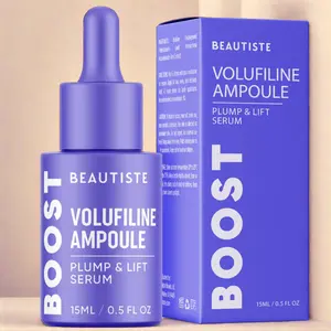 Beautiste PURE Volufiline Ampoule Plump & Lift Serum for Face & Neck - Anti-Aging Serum for Face, Korean Skincare Facial Serum for Plumper Skin & Reduced Wrinkles in 2 Weeks, Plant Based Vegan Daily Moisturizer, 15ml