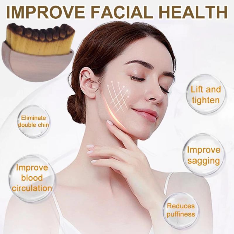 Lymphatic Contour Face Brush for Jawline & Chin Sculpting - Dry Brushing Massager for Lymphatic Drainage & Facial Fatigue Relief, Eronomically Designed to Fit The Skin Precisely (1PCS) Beauty Roller