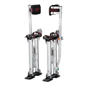 VEVOR Drywall Stilts,  , 18''-30'' Adjustable Aluminum Tool Stilts with Protective Knee Pads, Durable and Non-slip Work Stilts for Sheetrock Painting, Walking, Taping, Silver