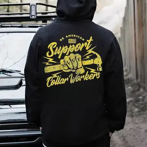 Support Blue Collar Workers Be American Hoodie Sweatshirt T-Shirt