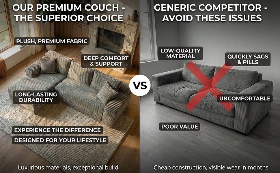 Full-Sponge Vacuum-Compressed Sofa, Bone-Free Design for Living Room/Bedroom, No Assembly Required, Modular Velvet Cloud Velvet Sofa that Converts into a Double Sofa Bed