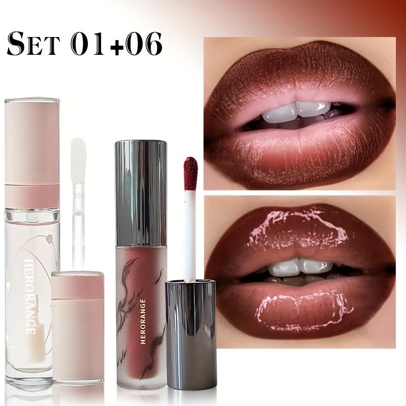 HERORANGE 2-in-1 Lip Set Velvet Matte Lipstick & Nourishing Lip Oil Transfer-Proof Color Hydrating Plump Universal Shades for All Skin Tones Perfect Party Stage & Holiday Gift Cosmetic Hydrate Moisture Glossy Makeup Lipgloss! HERORANGE 2-in-1 Lip Set Velvet Matte Lipstick & Nourishing Lip Oil Transfer-Proof Color Hydrating Plump Universal Shades for All Skin Tones Perfect Party Stage & Holiday Gift Cosmetic Hydrate Moisture Glossy Makeup Lipgloss!