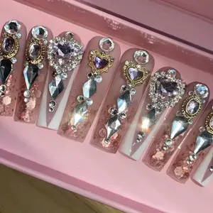 Heart of Crystals Press on Nails