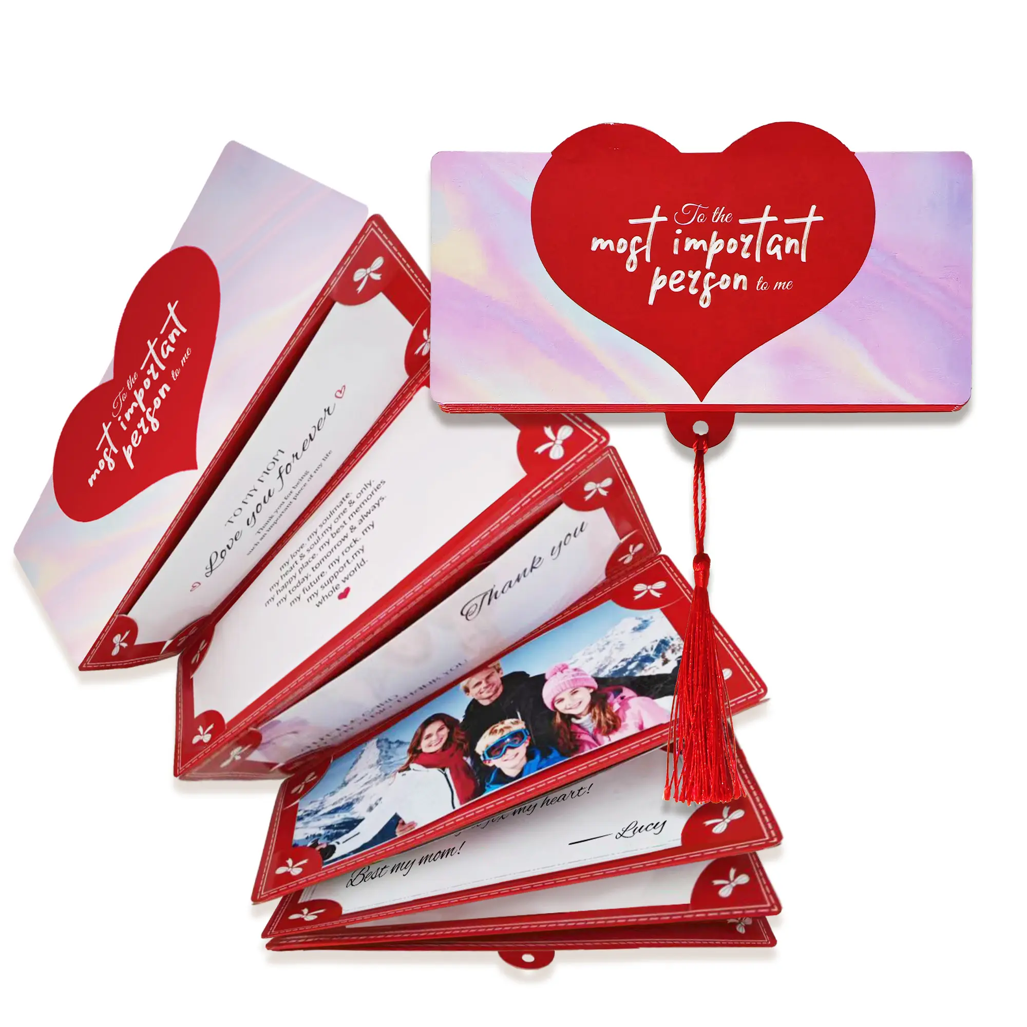 Money Holder or Gift Card Holder with 10 Slots Surprise Gift Card Holder, 2026 Cash Surprise Envelope for Cash Checks or Gift Cards Supplies, to The Most Important Person to Me, for Mothers Day Valentines Day for Her Anniversary Friendship Gift