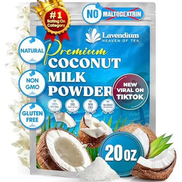20oz (1.25 lbs) Organic Coconut Powder, 100% Natural & Pure, Unsweetened, Perfect for Cake, Coffee, Tea, Creamer Alternative, No Additives, No Gluten, Vegan.