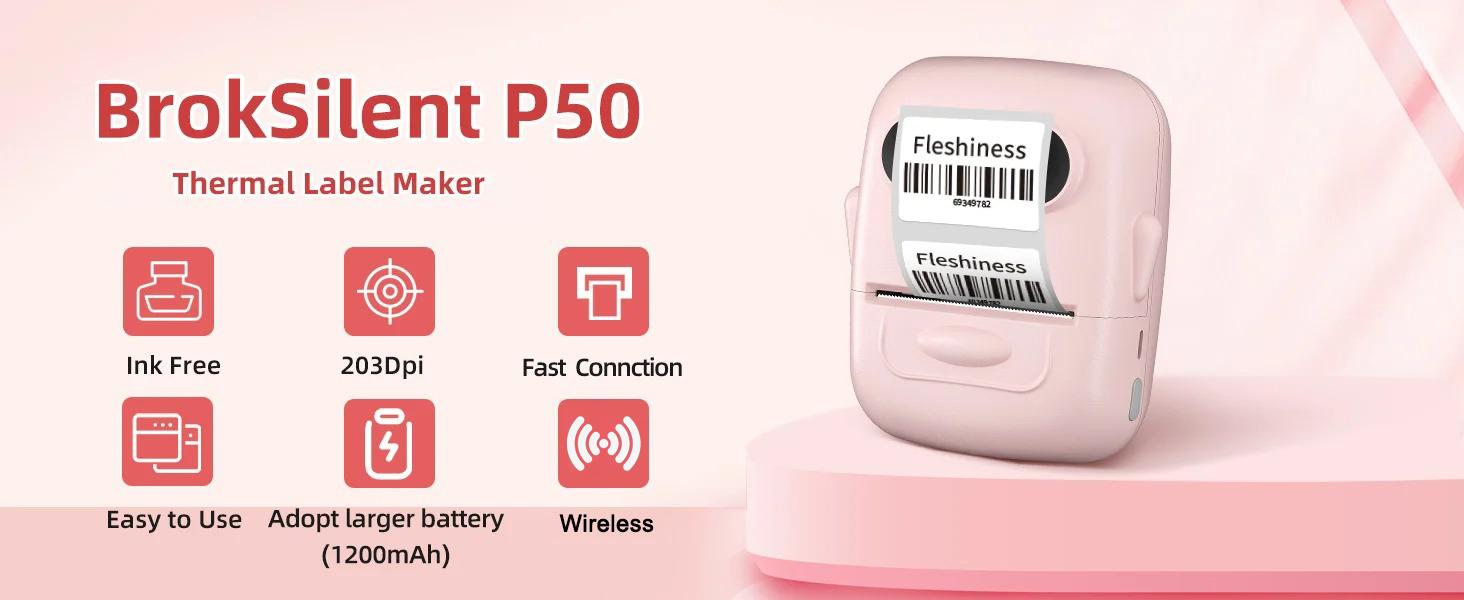 Marklife Label Maker, thermal printers, portable mini Bluetooth wireless printers. Capable of printing thank-you cards, gift labels and product labels food stickers . Suitable for schools, offices and home storage, multiple template,  Black Friday