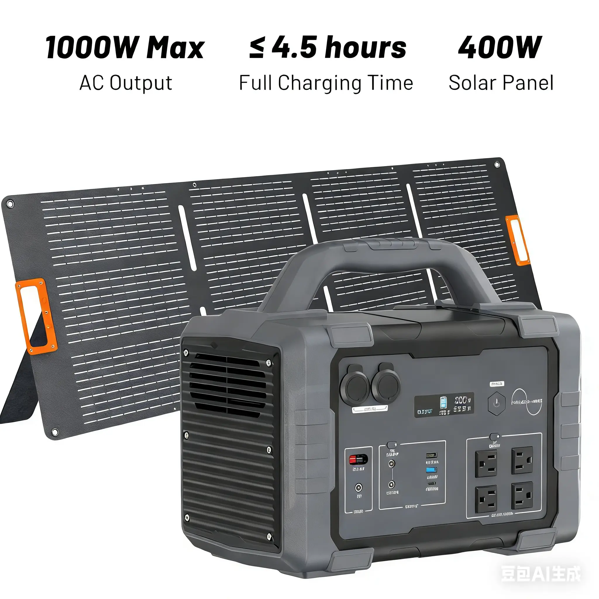 1000W/1024Wh Portable Power Station, 200W/400W Solar Panels Optional, Fast- Charging Lithium Battery, 120V/1000W 4 AC Outlets & USB Ports, Ideal for  Camping & Emergency Outdoor Use - TikTok Shop