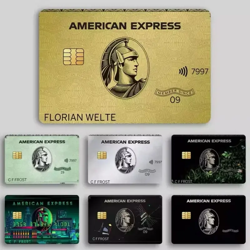 AE EXP Credit Card Skin Decal Sticker 7-Pack Matte UV Vinyl AMEX