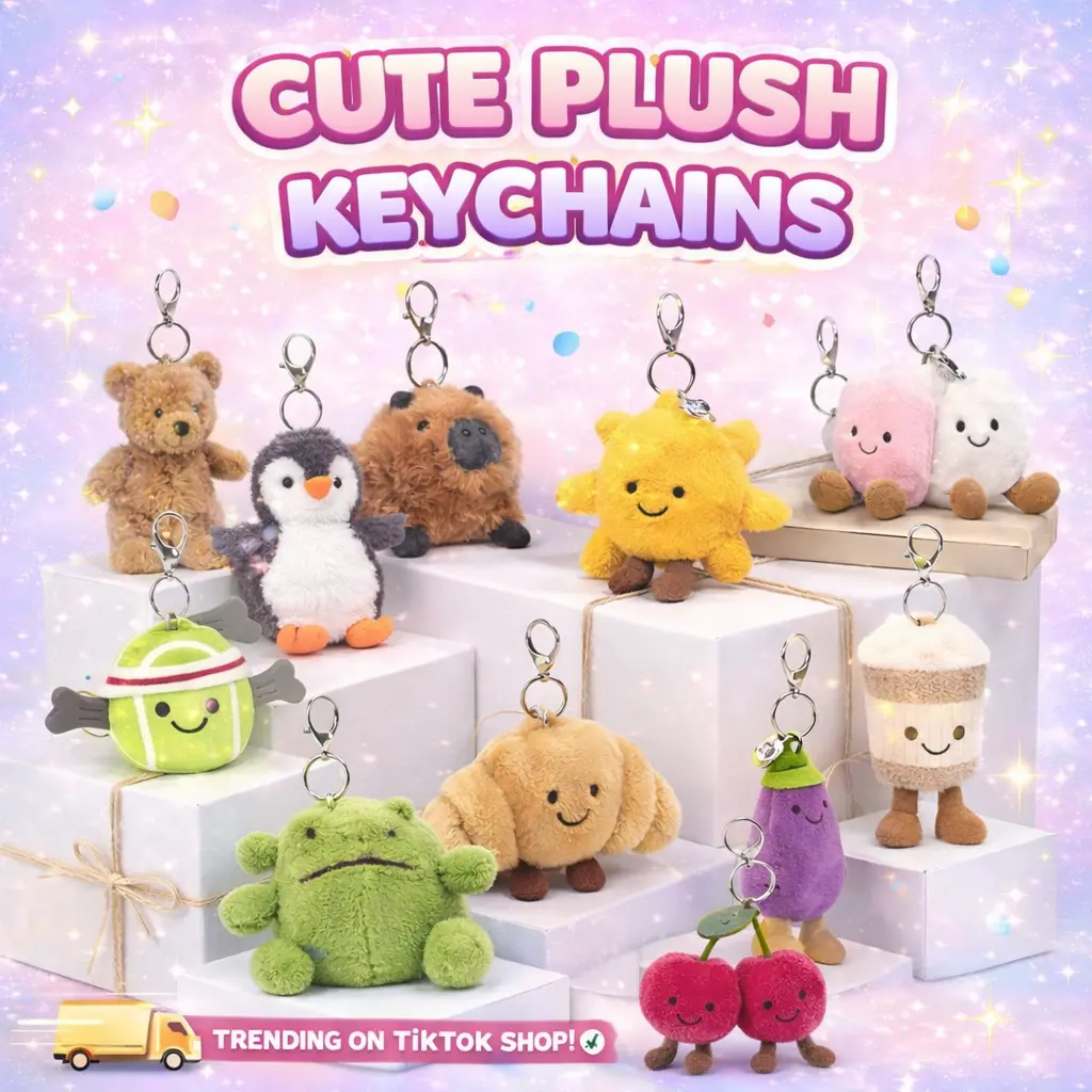 Jellycat Keychain Adorable Soft Plush Characters for Keyring Use Cute Cuddly Collection Ideal for Stylish Keyring