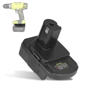 DM18RL 18V Battery Adapter with USB Port for Ryobi 18V Tools, Compatible for Dewalt 20V Battery, for Milwaukee Battery, Convert to Ryobi 18V Battery