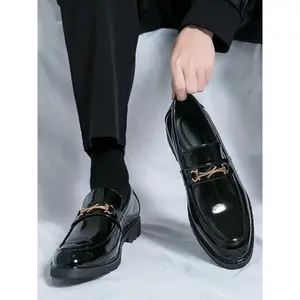 Men's Business Formal Slip on Dress Shoes, Classic Fashionable Loafers for Work Office, Male All-match Commuter Shoes for Daily Wear, Business Style Shoes