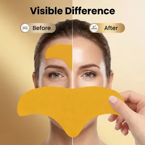 Hypoallergenic Overnight Wrinkle Patches，forehead tape，overnight hydrogel mask，anti wrinkle patch，EELHOE Wrinkle Smoothing Forehead Patches CollagenSheet for Sensitive Skin Non-comedogenic Facial Mask 10 pcs