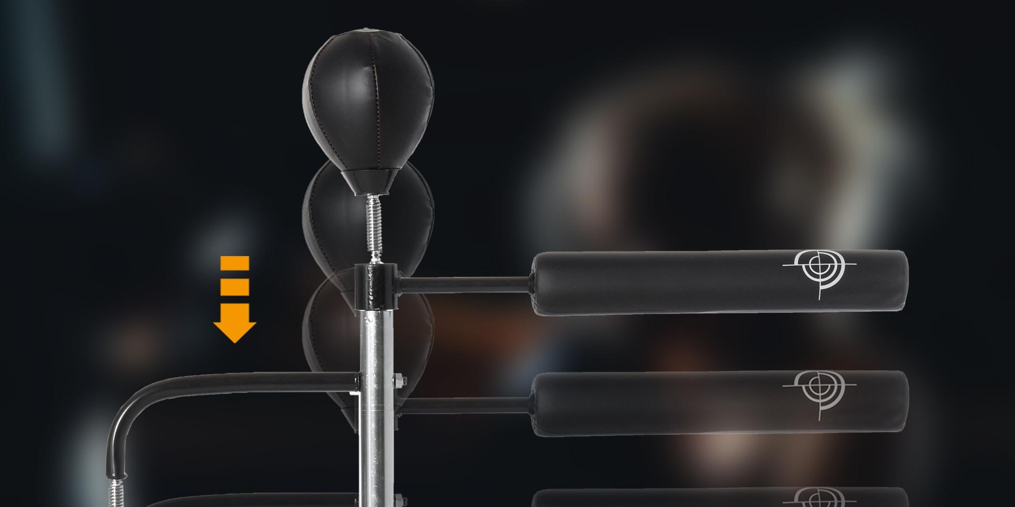 Soozier 3-in-1 Boxing Bag Freestanding Punching Bag with 2 Speed Bag, 360° Relax Bar, Reflex Bag, Adjustable Height