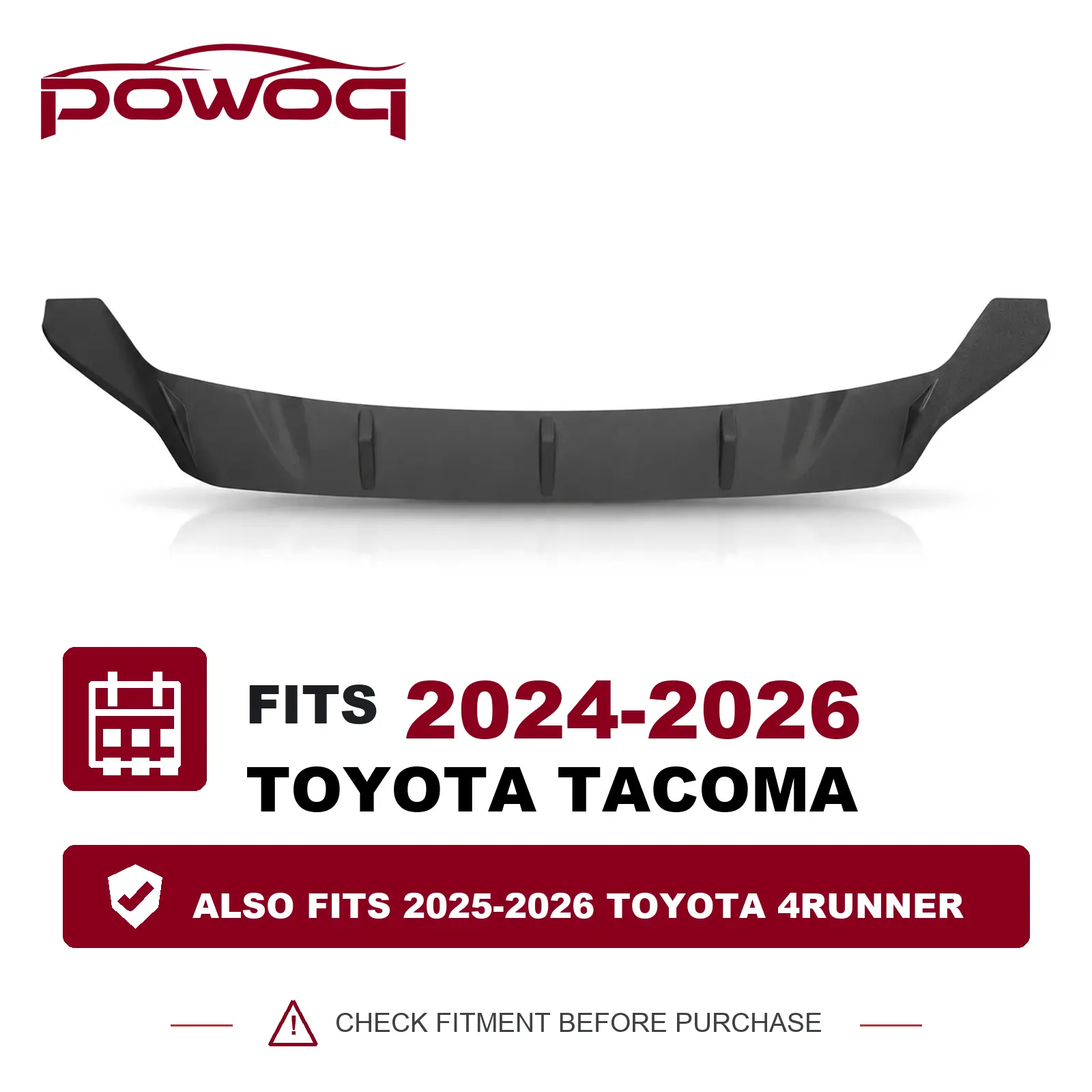 [Fits 24-26 Tacoma & 10-26 4Runner] Hood Deflector Compatible with 2024 2025 2026 Toyota Tacoma 2025 2026 4Runner Hood Protector TPE Shield Replacement for 24-26 Toyota Tacoma Accessories