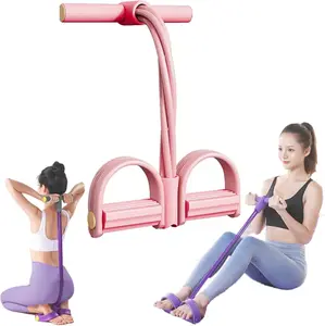 6-Tube Pedal Puller Resistance Rope, Foot Pedal Resistance Band, Yoga Elastic Exercise Bands, for Women Jump Fitness, Stretching Slimming Training, Strength Exercise, Resistance Workout, Elast Comprehensive Resistance Boxing Belt