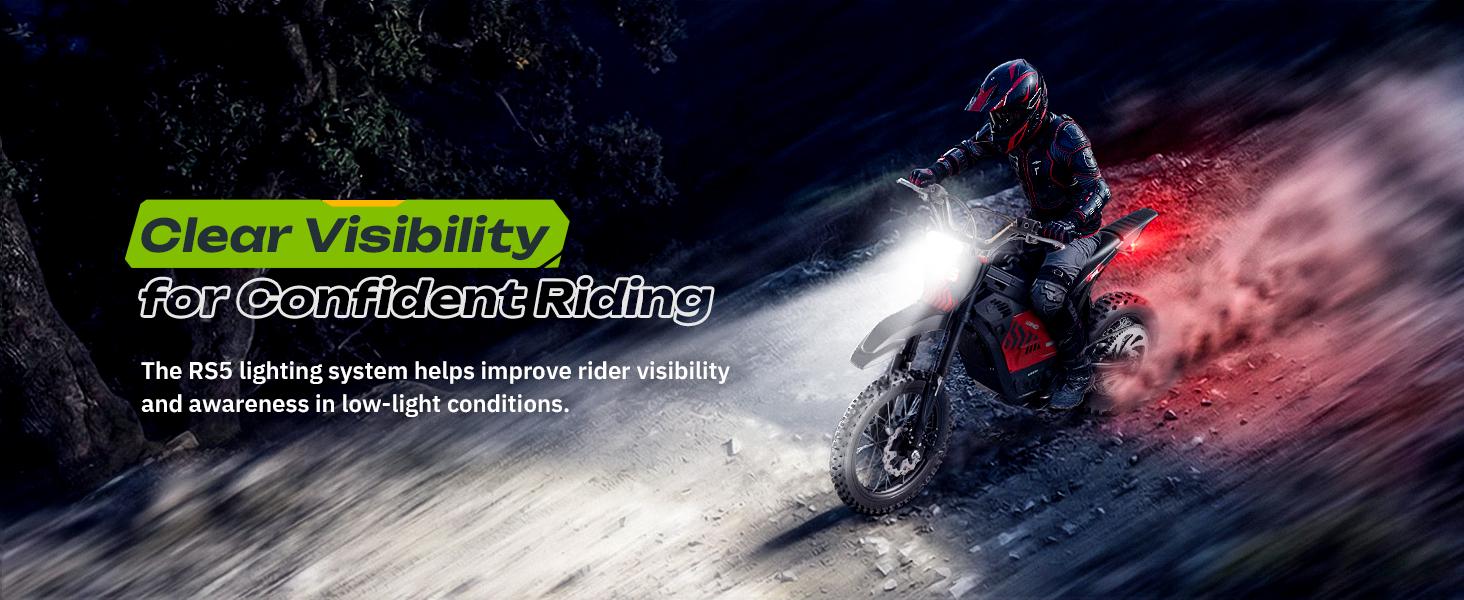 Windone RS5 Electric Dirtbike, 2200W Peak Motor, 37MPH Speed, 48V 22.5Ah Battery, 45-60mi Range, 14"/12" Off-Road Tires, Hydraulic Shock Suspension, 3-Speed Modes, UL 2271 Certified, 265 lb Capacity, Ideal for Off-Road Fun, Bike Seat, Hydraulic Brake, Adu