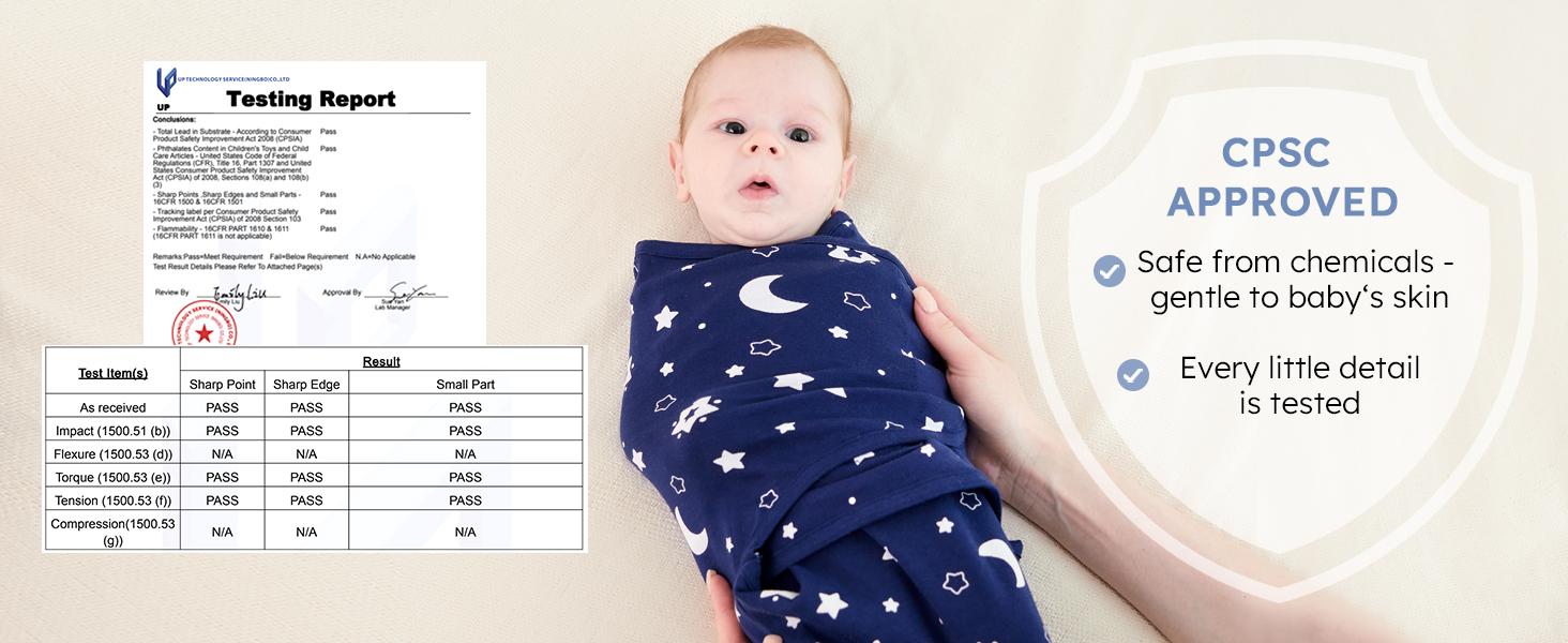 Yoofoss Baby Swaddles for Newborns 100% Cotton, Adjustable Swaddle 0-6 Months 3 Pack Newborn Swaddle Sack, Breathable Soft