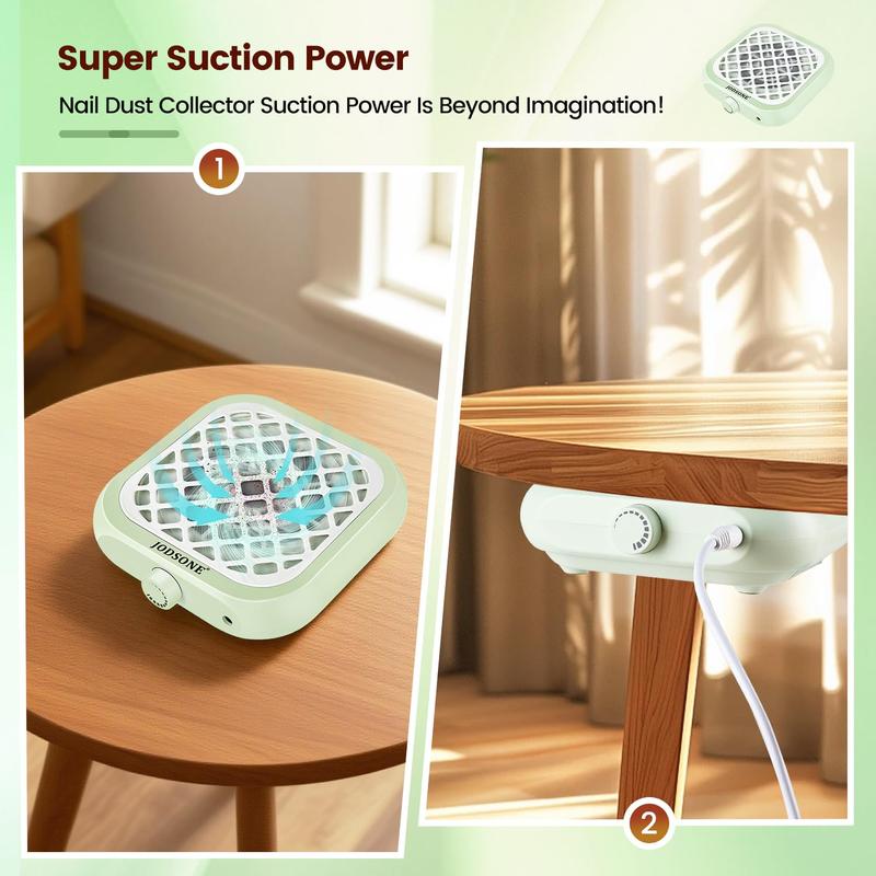 JODSONE Low Noise Nail Dust Collector 6000RPM, Powerful Suction, Portable with 30 Filters | Nail Salon Essential JODSONE Low Noise Nail Dust Collector 6000RPM, Powerful Suction, Portable with 30 Filters | Nail Salon Essential