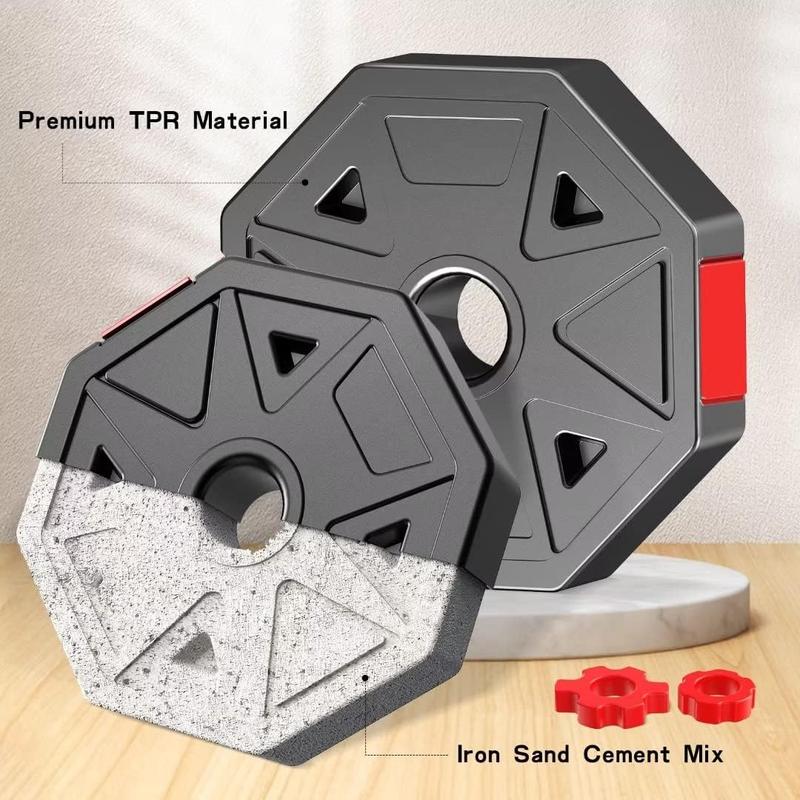 22/44bls Adjustable Dumbbell Set for Home Gym Fitness Weight Plates, 3-in-1 Ergonomic Modes, Heavy Duty Cast for Strength Training Barbell Weight Set Exercise Equipment