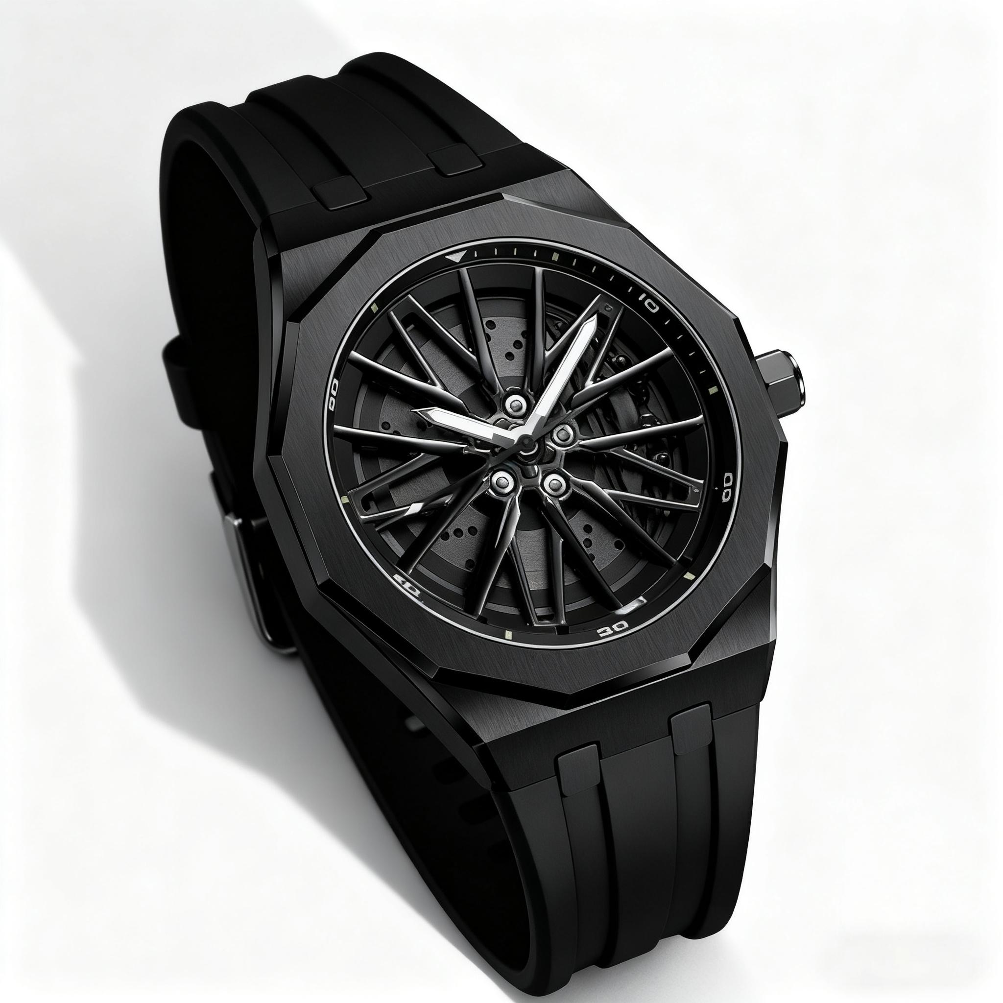 Men's Racing Wheel Sport Watch With Water Resistant Silicone Strap Luminous Dial And Adjustable Fit A Great Gift Idea For Him