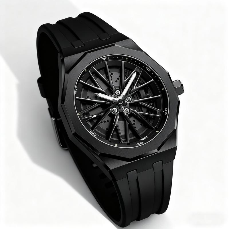 Men's Racing Wheel Sport Watch With Water Resistant Silicone Strap Luminous Dial And Adjustable Fit A Great Gift Idea For Him