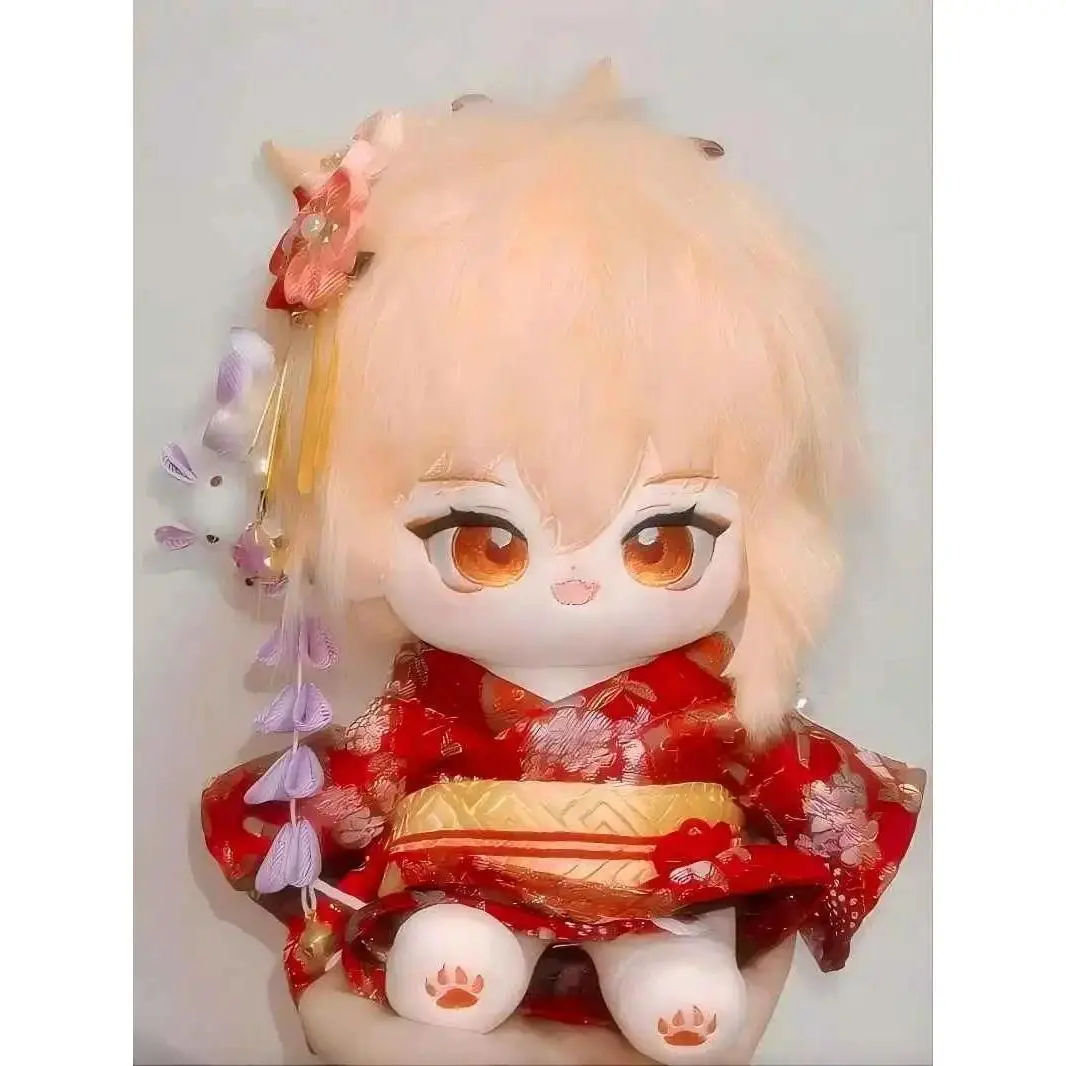 Stuffed 20cm Genshin Impact Role Yoimiya Plush Cartoon Dolls Toys for Fans Collect Birthday Gifts Decorative Ornaments